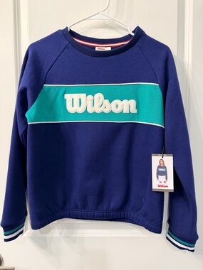 Wilson Blue & green Logo Sweatshirt